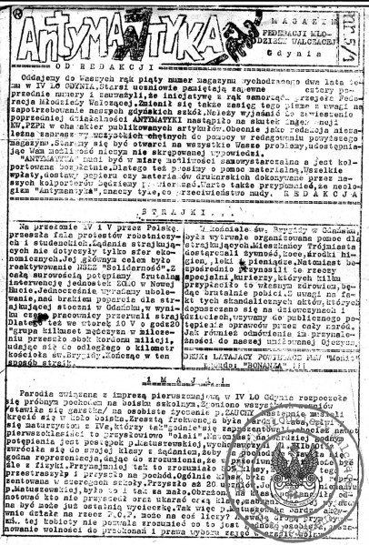 ANTYMANTYKA NR.5/1 WZNOWIENIE PRZEZ FMW