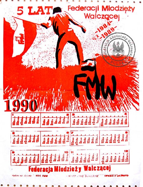 FMW Kraków - kalendarz 1990