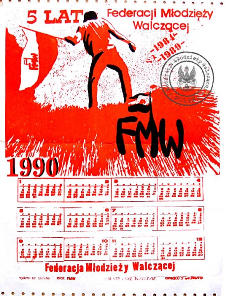 FMW Krakw - kalendarz 1990