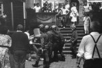 5 - Marek Fila w trakcie pałowania przez ZOMO - manifestacja w 1988 r